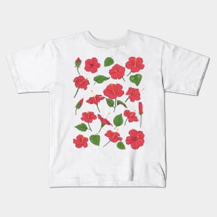 Hibiscus Blooms Kids T-Shirt